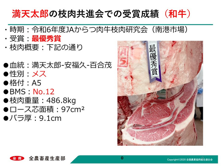まーくんの牛.特大.牛の置物2848㌘＆子牛392㌘ 合計2点 全農ET研ブログ : 全農種雄牛「満天太郎」の受賞情報